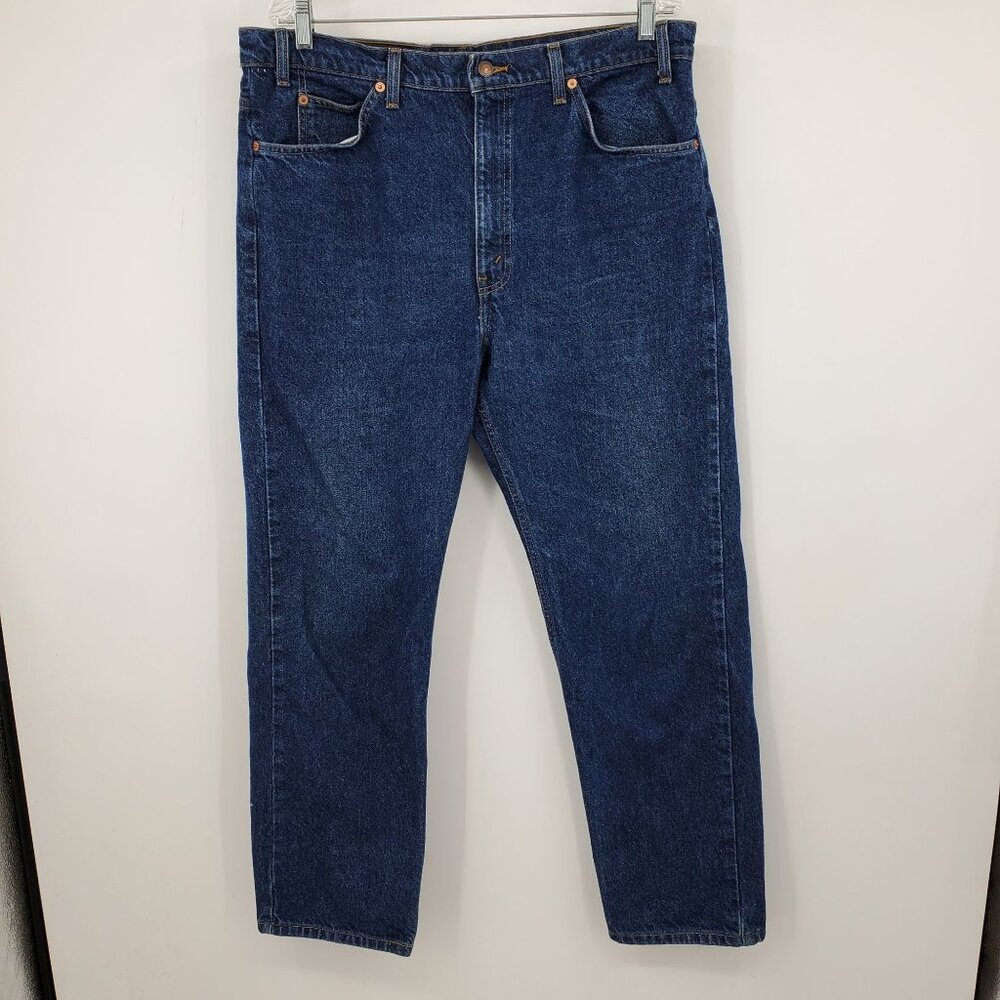 Vintage Levi's 505 Regular Fit Straight Leg Orange Tab Denim Jeans 38x30